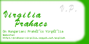 virgilia prahacs business card